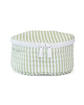 Sage Stripe Quilted Jewel Round by TRVL
