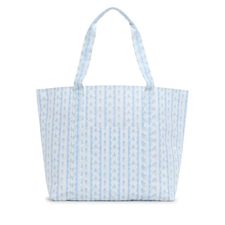 Jumbo Tote - Ribbon Floral Blue (Personalization Included) - J.A. Whitney