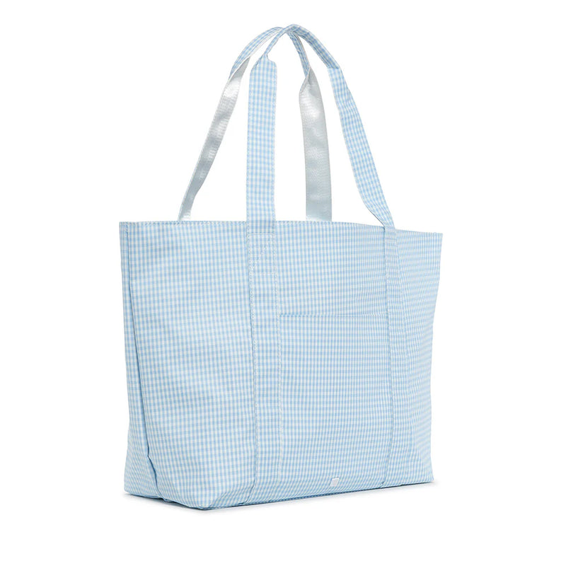 Jumbo Tote - Gingham Mist (Personalization Included)