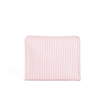 Large Zip Pouch - Dusty Rose Stripe (Personalization Included) - J.A. Whitney