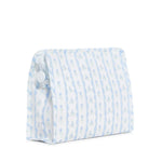 Large Zip Pouch - Ribbon Floral Blue (Personalization Included)
