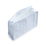Large Zip Pouch - Ribbon Floral Blue (Personalization Included)