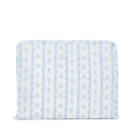 Large Zip Pouch - Ribbon Floral Blue (Personalization Included)