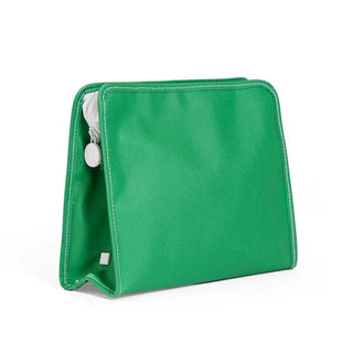 Large Zip Pouch - Coated Canvas Kelly Green (Personalization Included) - J.A. Whitney