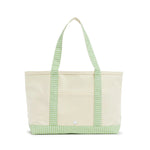 Medium Tote - Leaf Gingham Trim (Personalization Included)