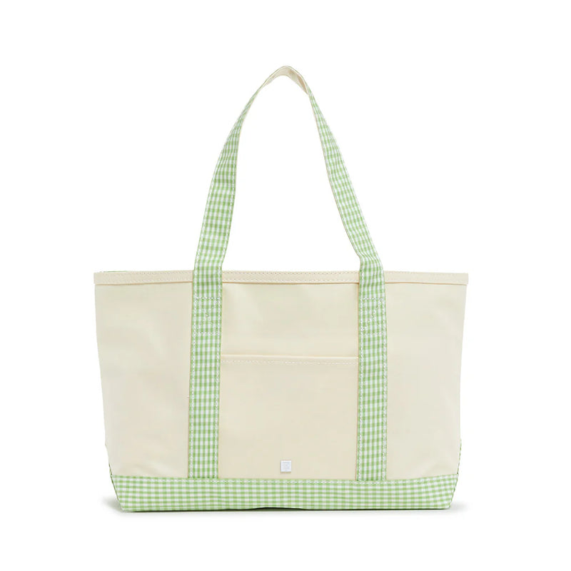 Medium Tote - Leaf Gingham Trim (Personalization Included)