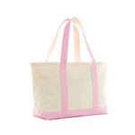 Medium Tote - Pink Gingham Trim (Personalization Included)