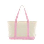 Medium Tote - Pink Gingham Trim (Personalization Included)