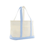 Medium Tote - Sky Gingham Trim (Personalization Included)