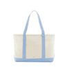 Medium Tote - Sky Gingham Trim (Personalization Included)