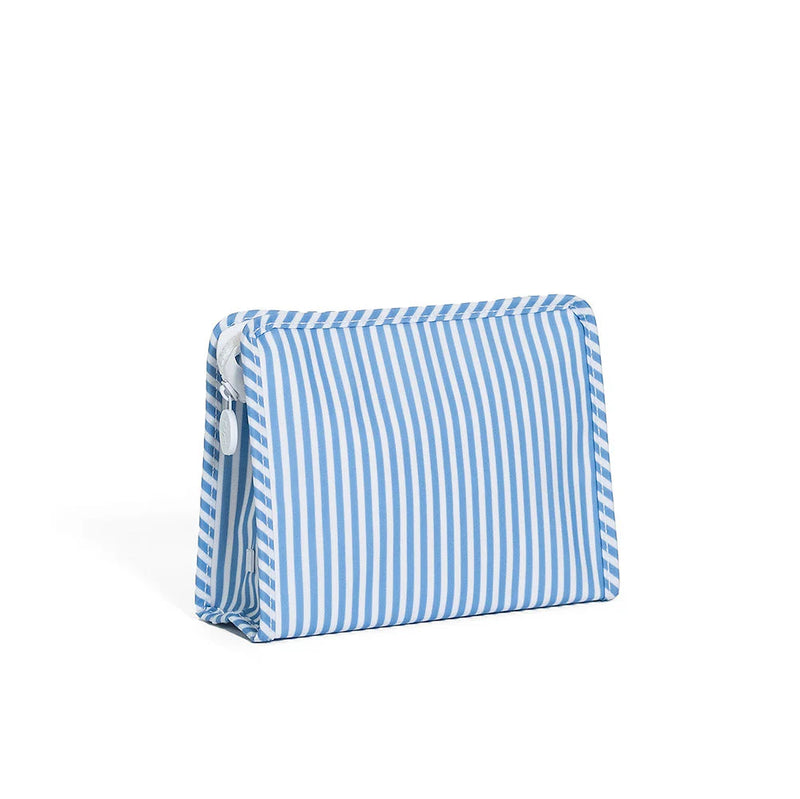 Medium Zip Pouch - Chambray Stripe (Personalization Included)