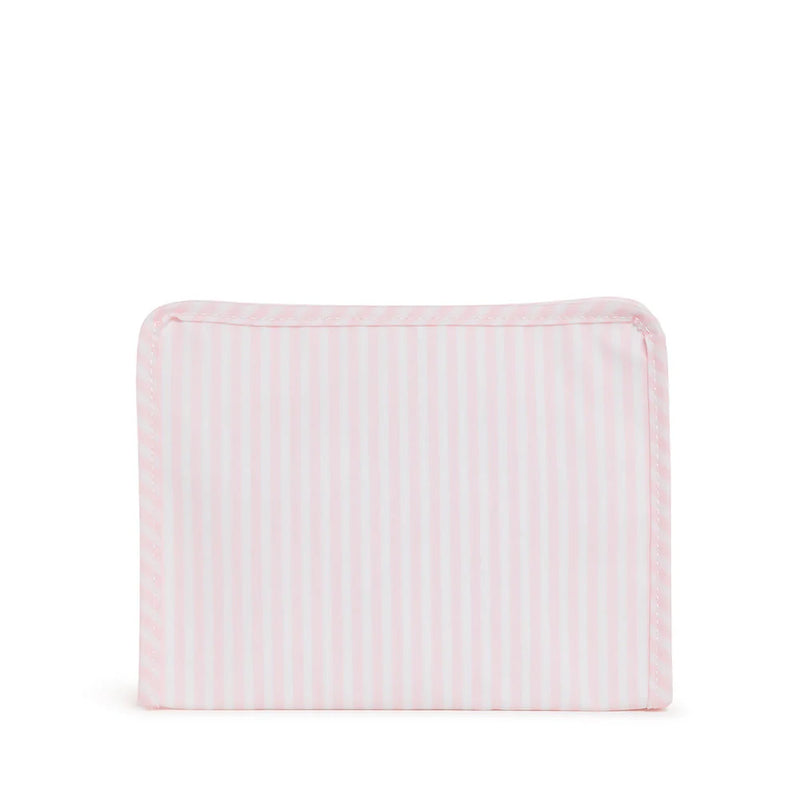 Medium Zip Pouch - Pink Stripe (Personalization Included)