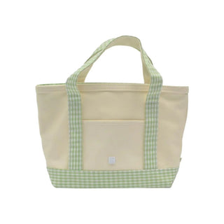 Mini Tote - Leaf Gingham Trim (Personalization Included) - J.A. Whitney