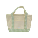 Mini Tote - Leaf Gingham Trim (Personalization Included)