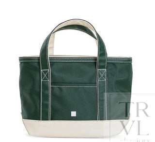 Mini Tote - Coated Canvas Two Tone Heritage Green (Personalization Included) - J.A. Whitney