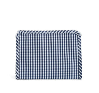 Small Zip Pouch - Navy Gingham (Personalization Included) - J.A. Whitney
