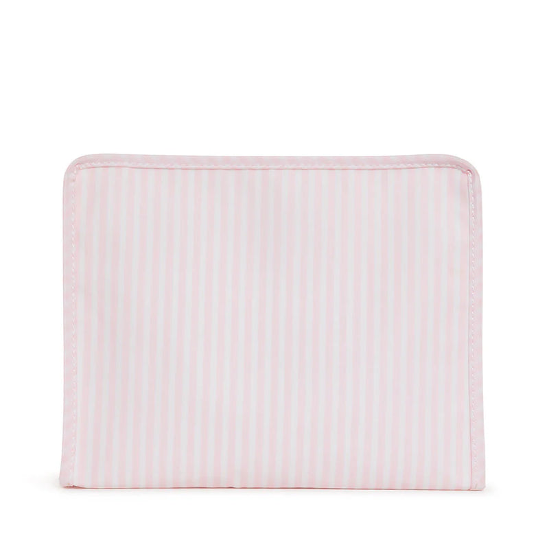 Large Zip Pouch - Pink Stripe (Personalization Included)