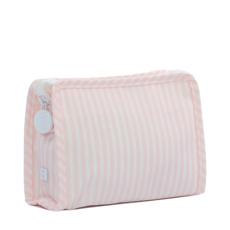 Small Zip Pouch - Pink Stripe (Personalization Included)