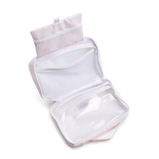 Hanging Toiletry Bag - Pink Stripe (Personalization Included) - J.A. Whitney