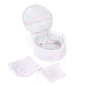 Pink stripe quilted jewel round — alternate view by TRVL