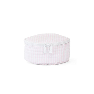 Pink Stripe Quilted Jewel Round by TRVL