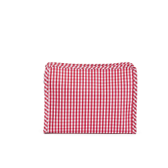 Medium Zip Pouch - Gingham Red (Personalization Included)