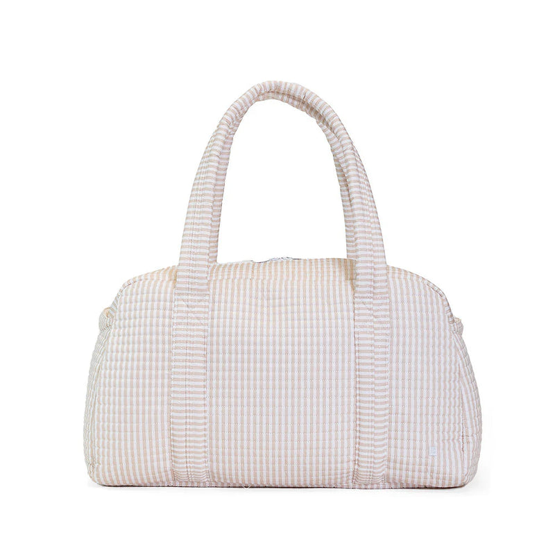 Quilted Duffel - Sand Stripe (Personalization Included)