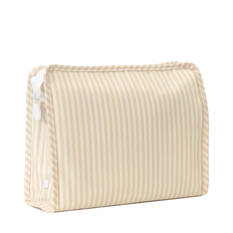 Large Zip Pouch - Sand Stripe (Personalization Included)