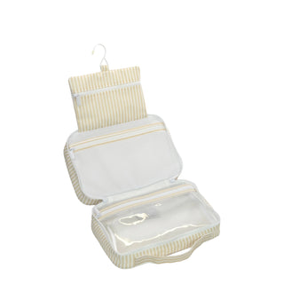 Hanging Toiletry Bag - Sand Stripe (Personalization Included) - J.A. Whitney