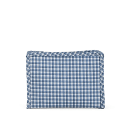 Small Zip Pouch - Rodeo Check Indigo (Personalization Included) - J.A. Whitney