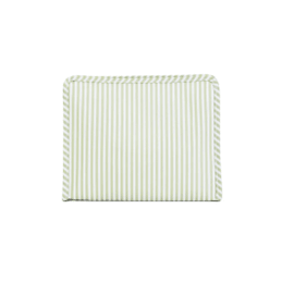 Small Zip Pouch - Sage Stripe (Personalization Included) - J.A. Whitney