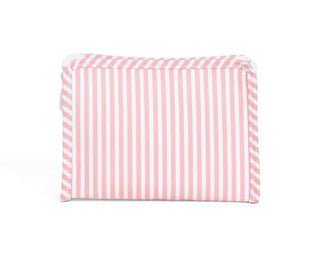Small Zip Pouch - Dusty Rose Stripe (Personalization Included) - J.A. Whitney