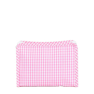 Small Zip Pouch - Pink Gingham (Personalization Included)