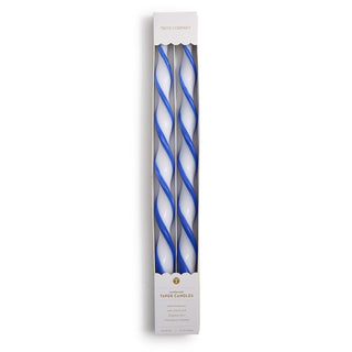 Twist Taper Candles - Blue Ribbon - J.A. Whitney