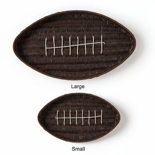 Small Faux Wicker Football Tray