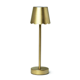 Gold Scalloped Edge Cordless Lamp
