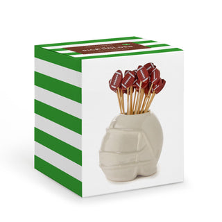 Football Helmet Toothpick Holder w/ 20 Picks