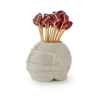Football Helmet Toothpick Holder w/ 20 Picks