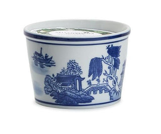 Large Blue Willow Chinoiserie Deli Container