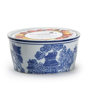 Small Blue Willow Chinoiserie Deli Container