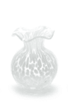 White Ruffled Edge Vase - J.A. Whitney