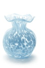 Blue Ruffled Edge Vase - J.A. Whitney