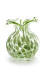 Green Ruffled Edge Vase - J.A. Whitney
