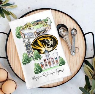 Mizzou Landmark Tea Towel
