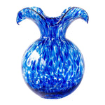 Cobalt Tortoiseshell Medium Hibiscus Glass Vase