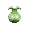 Dark Green Bud Hibiscus Glass Vase