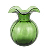 Dark Green Medium Hibiscus Glass Vase