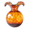 Brown Tortoiseshell Medium Hibiscus Glass Vase