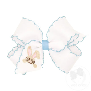 White w/ Bunny Face Med Bow