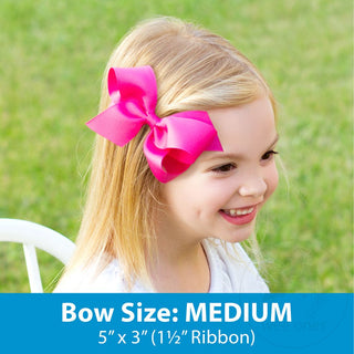 Halloween Check Print Med Bow